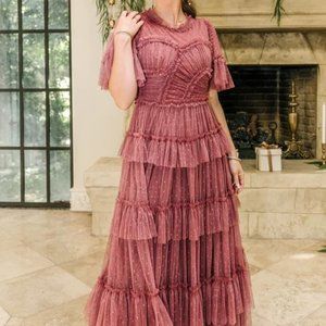 WHIMSICAL DRESS IN MULBERRY